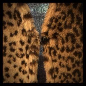 Vintage Faux Animal Print Vest